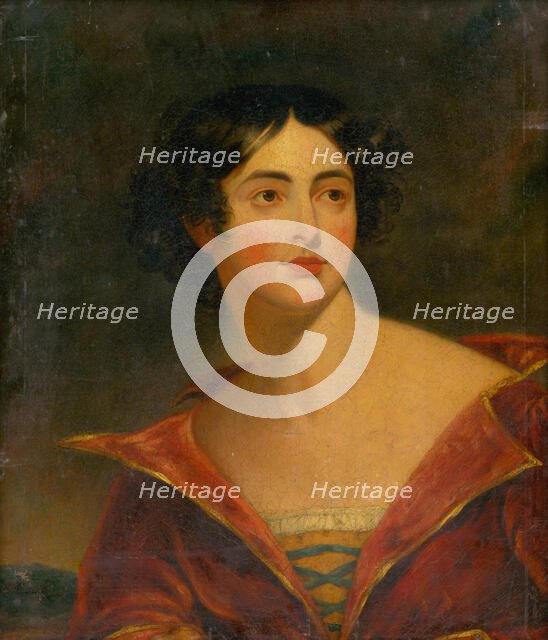 Portrait of a Woman in Red Dress, 1800-1830. Creator: Unknown.