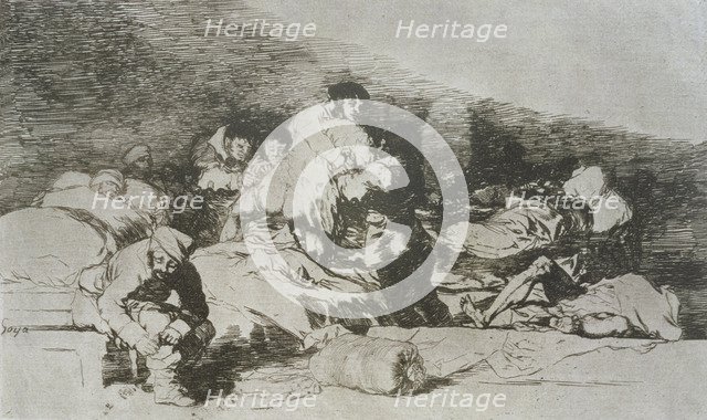 The Disasters of War, a series of etchings by Francisco de Goya (1746-1828), plate 25: 'También e…