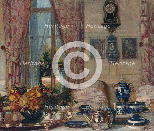 'The dining-Room at Offranville', c1909. Artist: Jacques Emile Blanche.