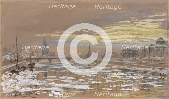 Frankfurt am Main in winter, 1897. Creator: Bernhard Mannfeld.