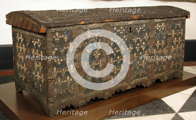 Cassone with Fleur-de-Lis Pattern, Italian, late 14th-early 15th century. Creator: Unknown.