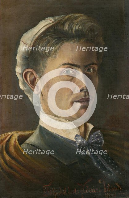 Self-portrait, 1899. Creator: Konstantín Kövári-Kacmarik.