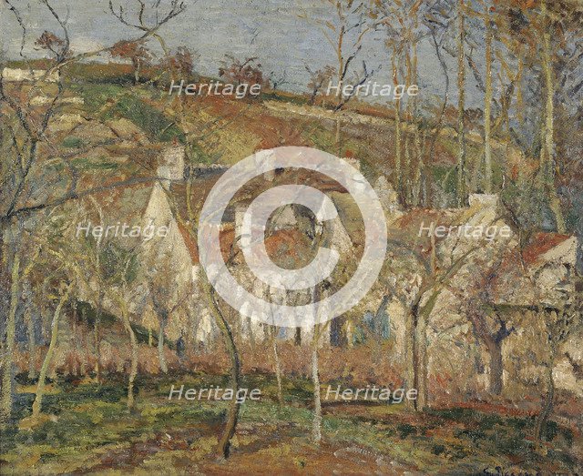 Red roofs, corner of a village, winter, 1877. Artist: Pissarro, Camille (1830-1903)