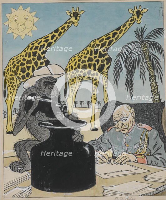 The colonies cannot flourish under the German government, because the ink dries..., 1903. Creator: Heine, Thomas Theodor (1867-1948).