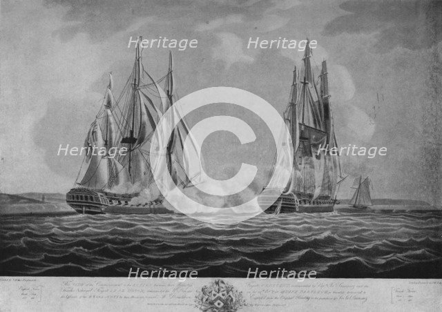 'Capture of the Reunion', c1794. Artist: John William Edy.