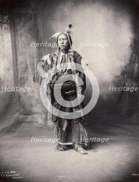An American of the Kiowa tribe, 1898. Creator: Frank A. Rinehart.