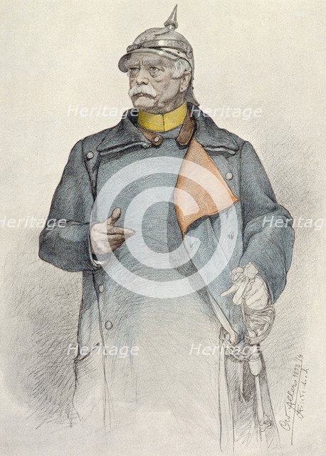 Otto von Bismarck, German statesman, 1893. Artist: Christian Wilhelm Allers