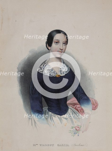 Portrait of the singer and composer Pauline Viardot (1821-1910), 1840s.