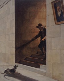La Descente de l'escalier, c.1800. Creator: Louis Leopold Boilly.
