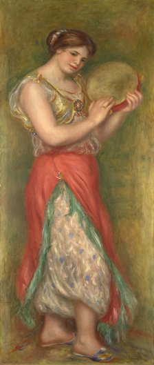 Dancing Girl with Tambourine, 1909. Artist: Renoir, Pierre Auguste (1841-1919)