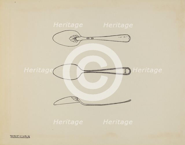 Silver Spoon, c. 1938. Creator: Kalamian Walton.
