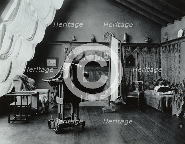 Interior of Frances Benjamin Johnston's studio at 1332 V St. NW, Washington, D.C..., c1900. Creator: Frances Benjamin Johnston.
