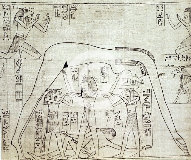 Ancient Egyptian cosmos, c1025 BC. Artist: Unknown