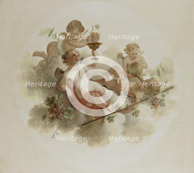 Four Putti with Grapes, c.1725-c.1774. Creator: Anon.