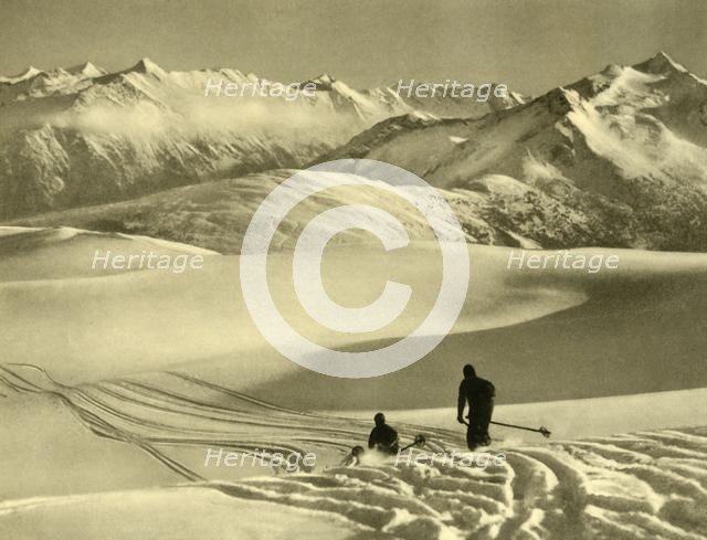 Skiing on the Gerlos plateau, Austria, c1935. Creator: Unknown.