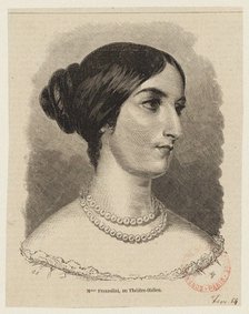 Portrait of the operatic soprano Erminia Frezzolini (1818-1884), 1840s.