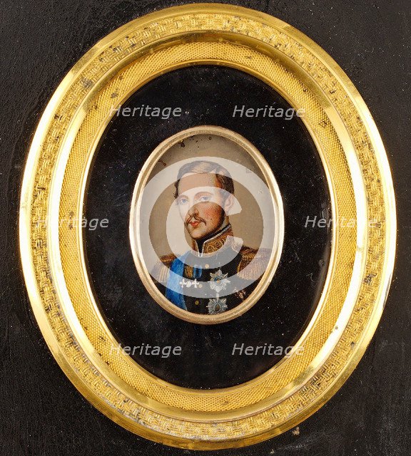 Portrait of Emperor Alexander II (1818-1881), 1840s. Artist: Anonymous  
