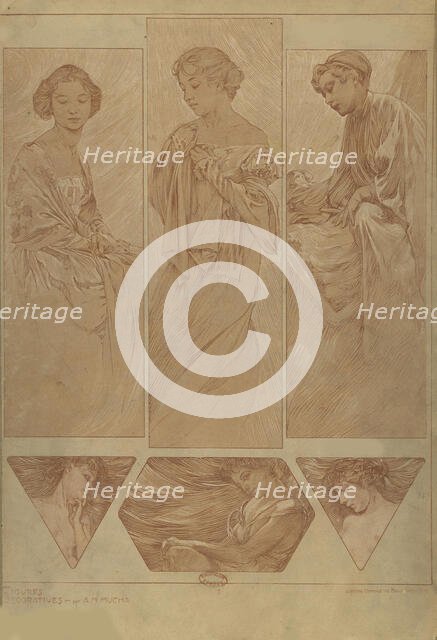 Figures décoratives, 1902. Creator: Mucha, Alfons Marie (1860-1939).