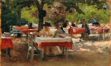 Breakfast in Karlovy Vary, 1895. Creator: Wisinger-Florian, Olga (1844-1926).