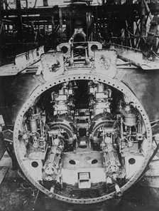 Inside of German Submarine, 1914 or 1915. Creator: Bain News Service.
