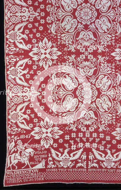 Coverlet, United States, 1847. Creator: James Cunningham.