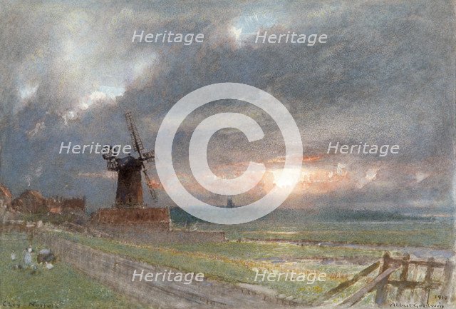 'Cley, Norfolk', c1865-1932. Artist: Albert Goodwin
