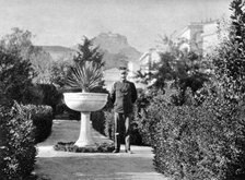 Prince Constantine (1868-1923), the Duke of Sparta, in his garden at Athens, 1908.Artist: Queen Alexandra