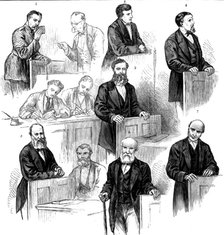 Trial of the Tichborne Claimant: witnesses for the defence, 1873. Creator: Unknown.