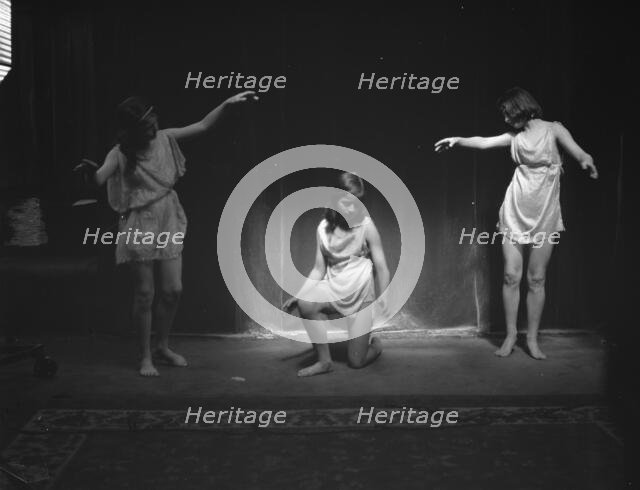 Elizabeth Duncan dancers and children, 1916 Creator: Arnold Genthe.