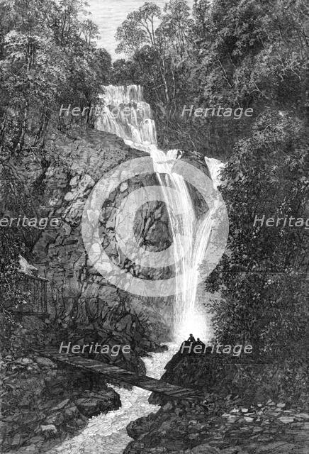 The Duke of Edinburgh at Penang: waterfall near Penang, 1870. Creator: Unknown.