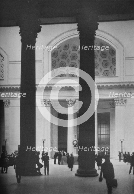 Main waiting room from the ticket lobby, Chicago Union Station, Illinois, 1926. Artist: Unknown.