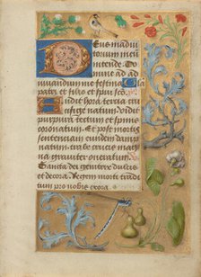 Decorated Text Page; Book of Hours, about 1480-1490. Creator: Unknown.