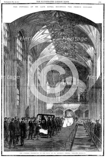 Funeral of Albert (1819-1861), Prince Consort of Queen Victoria, 1861. Artist: Unknown