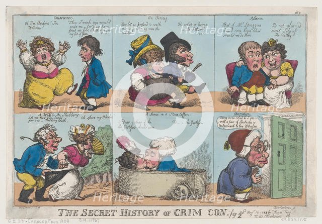 The Secret History of Crim Con, Fig. 2, August 18, 1812., August 18, 1812. Creator: Thomas Rowlandson.