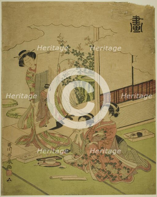 Painting (Ga), from an untitled series of the four accomplishments, c. 1772/75. Creator: Utagawa Toyoharu.