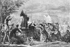 "Whitefield Preaching in Moorfields" A.D. 1742, by E. Crowe...the Royal Academy, 1865.  Creator: W Thomas.