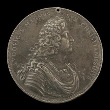 Louis XIV, 1638-1715, King of France 1643 [obverse], 1684. Creator: Michel Molart.