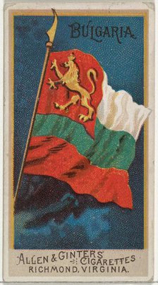 Bulgaria, from Flags of All Nations, Series 2 (N10) for Allen & Ginter Cigarettes Brands, ..., 1890. Creator: Allen & Ginter.
