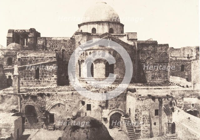 Jérusalem, Saint Sépulcre, abside, 1854. Creator: Auguste Salzmann.