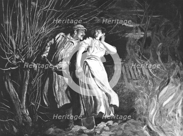 Scene from "Tess of the D'Urbervilles", by Thomas Hardy, 1891. Creator: Hubert von Herkomer.