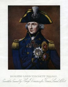 Horatio Nelson, 1st Viscount Nelson, English naval commander.Artist: Henry Bone
