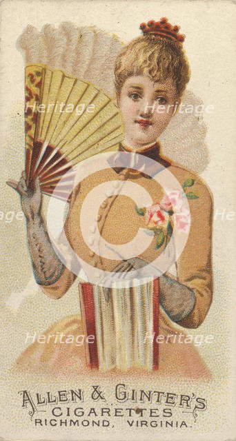 Plate 41, from the Fans of the Period series (N7) for Allen & Ginter Cigarettes Brands, 1889. Creator: Allen & Ginter.