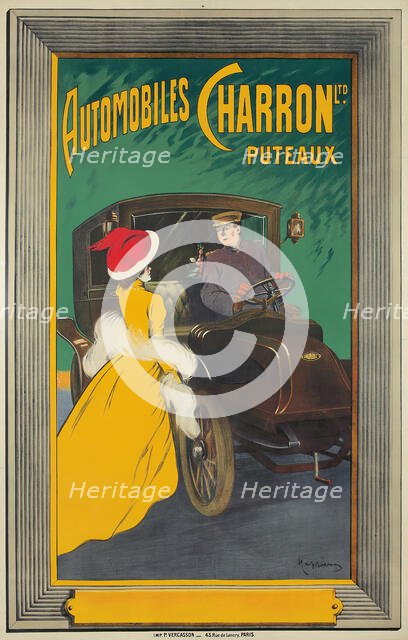 Automobiles Charron , c. 1906. Creator: Cappiello, Leonetto (1875-1942).