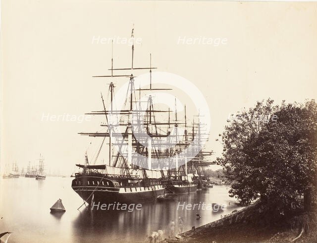 The Hoogly River by Fort William, 1858-61. Creator: Unknown.