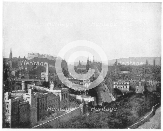 Edinburgh and Scott's Monument, late 19th century. Artist: John L Stoddard