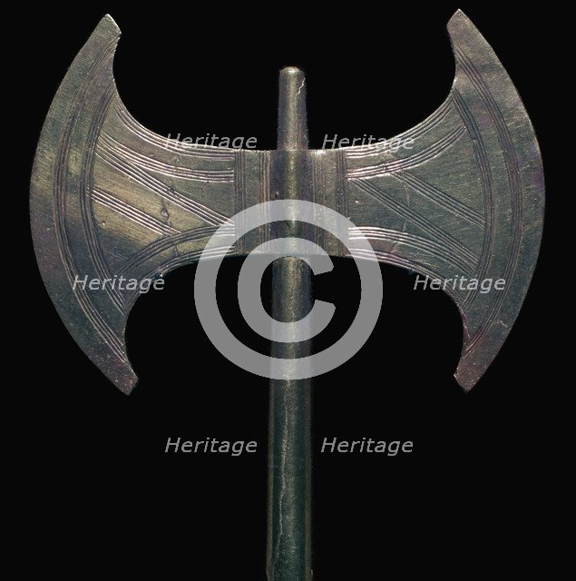 Minoan gold votive double-axe, 16th century BC. Artist: Unknown