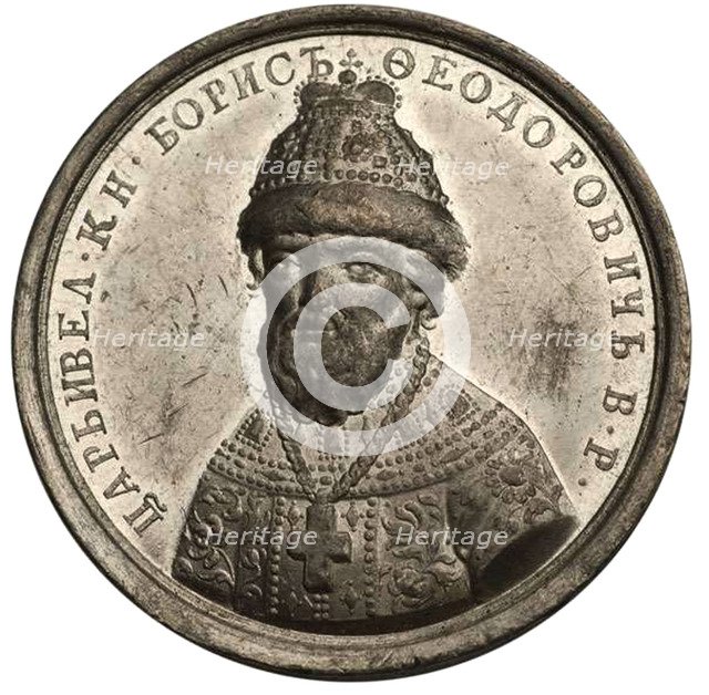 Tsar Boris Fyodorovich Godunov (from the Historical Medal Series), 18th century. Artist: Anonymous  