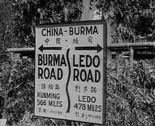 A Road Sign for the Ledo and Burma Roads, 1943. Creator: British Pathe Ltd.