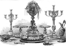 Gold plate presented by...the Royal Navy and Marines to the Duke and Duchess of Edinburgh, 1874. Creator: Unknown.