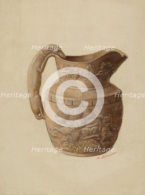 Pitcher, c. 1937. Creator: Max Soltmann.